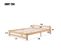 Lit futon en bois massif naturel 200x140 avec tête de lit et sommier à lattes