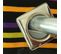 Rideau à Rayures Multicolores Noir 150x250 - Techno