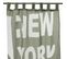 Voilage Motif Buildings De New York Vert Gris 110x250 - New York