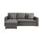 Canapé Convertible Aspen Tissu 4 Places -  223x146x67 Cm - Gris