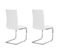 Lot De 2 Chaises De Salle à Manger - Simili Blanc - Style Contemporain - L 43 X P 56 Cm - Lea