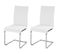 Lot De 2 Chaises De Salle à Manger - Simili Blanc - Style Contemporain - L 43 X P 56 Cm - Lea