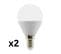 Lot De 2 Ampoules LED Sphériques E14 - 5w - Blanc Chaud - 400 Lumen - 6500k - A+ - Zenitech