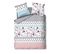 Parure Housse De Couette Coton - Louise Housse De Couette 140x200 + 1 Taie 65x65 Rose Petale