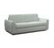 Canapé convertible express 3 places CLAYVE tissu bleu couchage 140 x 195 cm.