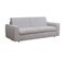 Canapé convertible express 3 places CLAYVE tissu gris clair couchage 140 x 195 cm