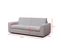 Canapé convertible express 3 places CLAYVE tissu gris clair couchage 140 x 195 cm