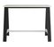 Table haute NUMA 140x80 cm BUT PRO blanc / pieds métal noir