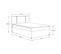 Lit boxspring 140x200 cm avec matelas et sommier CAROLINA gris