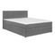 Lit boxspring 160x200 cm avec matelas et sommier CAROLINA gris