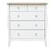 Commode 2+3 tiroirs BARROCO 2 blanc/pin