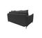 Picadily Canapé Convertible 3 Places Noir Matelas Dunlopillo 140 cm