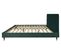 Barry Lit Double Velours Vert Bouteille 160x200