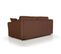 Capella Canapé Convertible Rapido 3 Places Velours Côtelé Terracotta 160 Cm