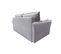 Ollie Canapé Convertible 3 Places Gris Clair Matelas Dunlopillo 140 cm