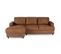 Paul Canapé D'angle Gauche 4 Places Tissu Marron Vintage Contemporain L 215 X P 140 Cm