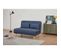 Banquette BZ 2 Places - Style Scandinave Bleu Foncé - L 130 X P 90 X 81 Cm - Deplo