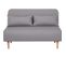 Banquette BZ 2 Places - Style Scandinave Gris - L 130 X P 90 X 81 Cm - Deplo