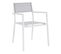 Ensemble Repas De Jardin - Table Extensible 160-240 Cm Et 6 Fauteuils - Structure Aluminium - Blanc