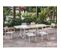 Ensemble Repas De Jardin - Table Extensible 160-240 Cm Et 6 Fauteuils - Structure Aluminium - Blanc
