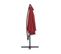 Parasol Déporté Diamètre 3m Structure En Aluminium Avec Toile Polyester 180g Rouge Tohota