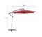 Parasol Déporté Diamètre 3m Structure En Aluminium Avec Toile Polyester 180g Rouge Tohota