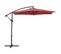 Parasol Déporté Diamètre 3m Structure En Aluminium Avec Toile Polyester 180g Rouge Tohota