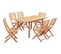 Ensemble Repas De Jardin 46 Personnes - Eucalyptus Fsc - Table Extensible + 6 Chaises Pliantes