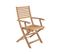 Lot De 4 Fauteuils De Jardin Pliants En Eucalyptus Fsc 57 X 52 X H.90 Cm