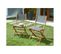 Lot De 4 Chaises De Jardin En Bois D'acacia Fsc Et Assise Textilène 50 X 57 X 90 Cm Gris