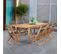 Ensemble Repas De Jardin 6-8 Personnes - Table Extensible 180/240 X 100 Cm + 6 Chaises - Eucalyptus