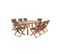 Ensemble Repas De Jardin 6-8 Personnes - Table Extensible 180/240 X 100 Cm + 6 Chaises - Eucalyptus