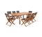 Ensemble Repas De Jardin 6-8 Personnes - Table Extensible 180/240 X 100 Cm + 6 Chaises - Eucalyptus