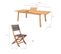 Ensemble Repas De Jardin 6-8 Personnes - Table Extensible 180/240 X 100 Cm + 6 Chaises - Eucalyptus