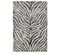 Tapis De Salon Moderne Avon Zebra En Polypropylène - Noir - 120x170 Cm