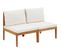 Banquette De Jardin Alma En Bois D'acacia Fsc Avec Coussins - 2 Personnes - Blanc