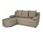 Canapé D'angle Convertible Réversible 3 Places Jen Tissu Beige Style Contemporain L196xh88xp159 Cm