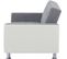 Canapé Droit Clic-clac Convertible 3 Places Ivana - Tissu Et Pu Gris Foncé - L 208 X P 86 X H 80 Cm