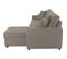 Canapé D'angle Convertible Réversible 4 Places Tissu Beige L 244 X P 151 X H 90 Cm Hamilton