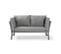 Banquette Multifonctions En Aluminium Avec Coussins 2 Personnes Gris Foncé