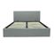 Lit Coffre Adulte Martin - Couchage 160x200 Cm - Gris Clair - Sommier A Lattes