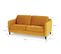 Canapé Convertible 3 Places - Velours Ocre - Couchage Express - L 182 X P 85 X H 97 Cm - Clyde