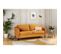 Canapé Convertible 3 Places - Velours Ocre - Couchage Express - L 182 X P 85 X H 97 Cm - Clyde