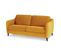 Canapé Convertible 3 Places - Velours Ocre - Couchage Express - L 182 X P 85 X H 97 Cm - Clyde