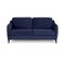 Canapé Convertible - 3 Places - Velours Bleu Nuit - L 182 X P 85 X H 97 Cm - Clyde