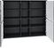 Buffet  Noir Mat Façades Aspect Béton Oxyde + LED Rgb (lxhxp): 130,5 X 105,5 X 35,5 Cm