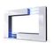 Combinaison Murale  , Corps En Noir Mat/façades En Blanc Haute Brillanc + LED  Bleu 183 X 262 X 39