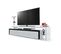 Meuble TV 227 Cm Blanc Brillant Et Bordure Noir  (lxhxp): 227 X 52 X 35  Cm