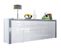 Buffet  Blanc  Et Gris Haute Brillance  (lxhxp): 200 X 72 X 35