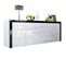 Buffet  Blanc Haute Et  Noir Haute Brillance 200 X 72 X 35 Cm